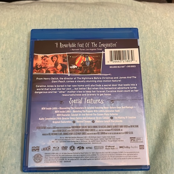 New - Coraline - Blue Ray DVD - 2 Disk Set! - Picture 2 of 5